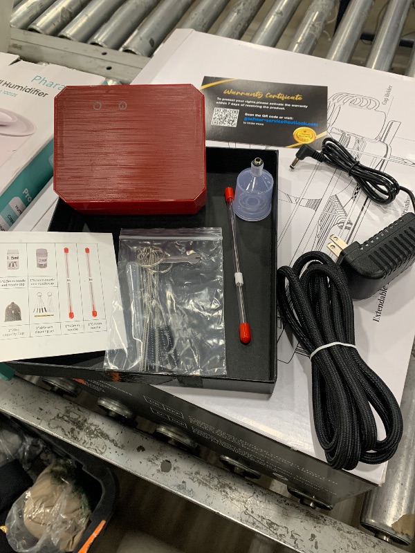 Photo 1 of ***AIRBRUSH ITSELF IS MISSING*** Gocheer Airbrush Kit with Air Compressor, 48 PSI High Pressure Air Brush Non-Clogging with 0.2/0.3/0.5mm Nozzle/Cleaning Sets, Ideal for Painting, Modeling, Cake Decor, Pastry, Makeup (Red)