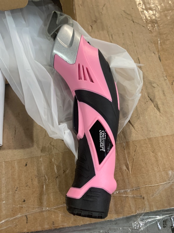 Photo 1 of (see all images) Cordless Electric Scissors with Two Blades – Fabric, Leather, Carpet and Cardboard Cutter – (Pink)