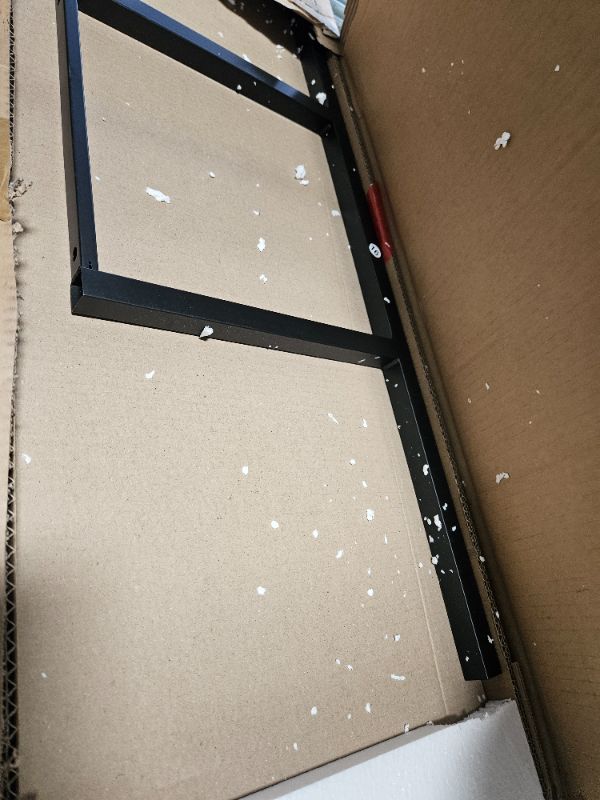 Photo 1 of ****BOX 1 OF 2 ONLY! MISSING BOX 2 OF 2!****
PVWIIK Full Loft Bed with Desk and Storage Shelves for Kids Teens Adults,Heavy Duty Metal Loft Bed with Ladder for Dorm,Bedroom,No Box Spring Required,Black
