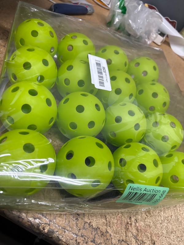 Photo 1 of 16 Pack 2.83 Inch Plastic Baseballs - Hollow Softball Training Balls for Hitting - Lightweight Batting Practice Balls - Plastic Softballs for Indoor/Outdoor Use (Chartreuse)