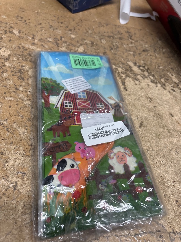 Photo 1 of 100 Pieces Farm Animal Cellophane Bags Farmhouse Party Treat Bag Cow Sheep Pig Printed Candy Goodie Bags with 100 Twist Ties for Birthday Baby Shower Party Favors Chocolate Snacks Cookies Packaging