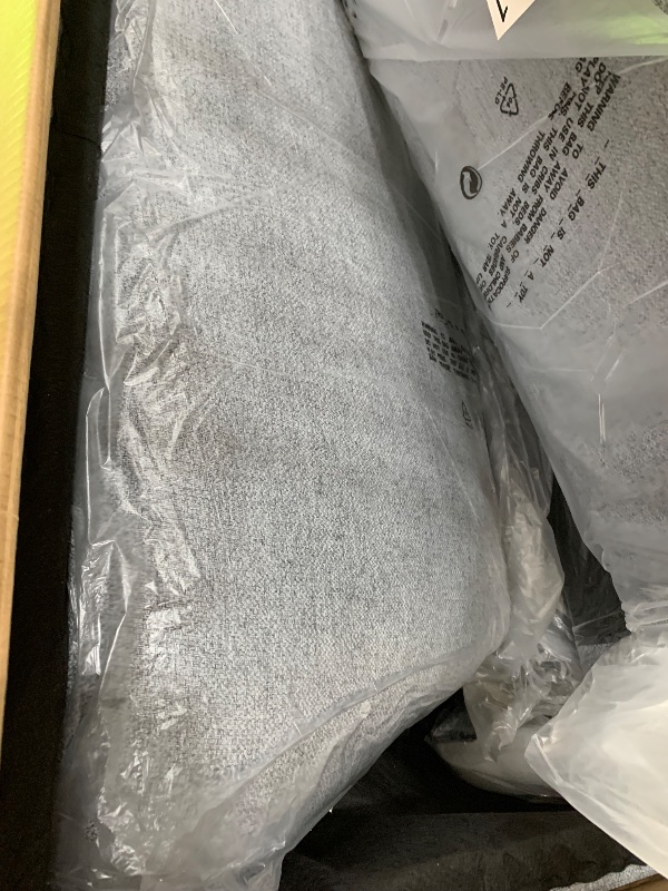 Photo 1 of ** Incomplete set, Final Sale No Refunds ** Merax 89" Power Recliner Sectional Sofa with USB Ports and Two Storage Drawers, Modern Home Theater Reclining Corner Couch, Linen Fabric Living Room Furniture Sets, 5 Seats-L Shape, Gray