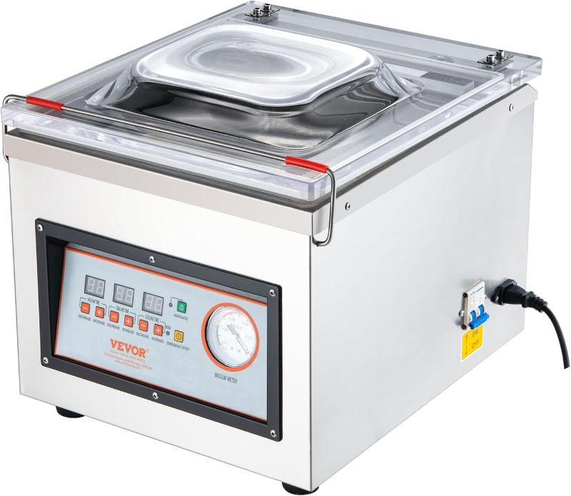 Photo 1 of 
VEVOR Chamber Vacuum Sealer DZ-260C Kitchen Food Chamber Vacuum Sealer, 110V Packaging Machine Sealer for Food Saver, Home, Commercial Using