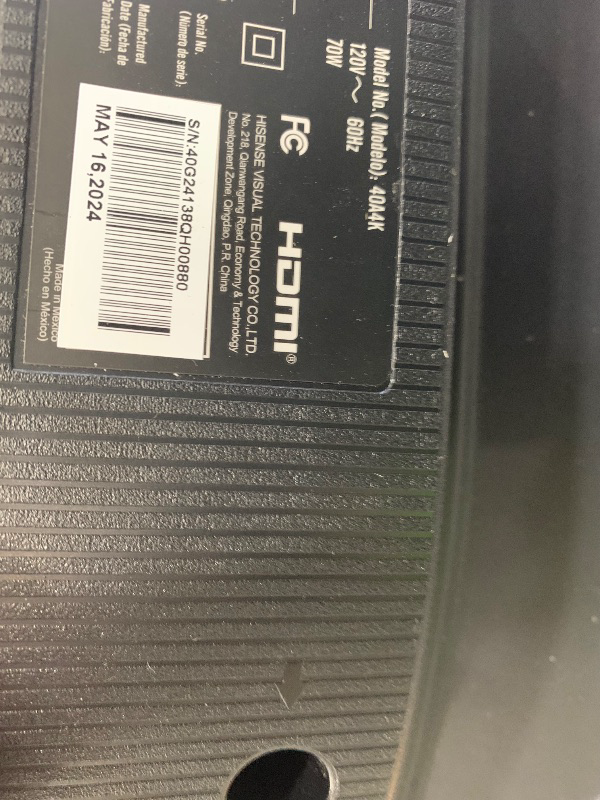 Photo 1 of ** BROKEN SCREEN, FINAL SALE ** Hisense 40-Inch Class A4 Series FHD 1080p Smart Roku TV with Alexa Compatibility (40A4NR, 2024 Model) - Dolby Audio, Slim Bezel Design, Google Assistant