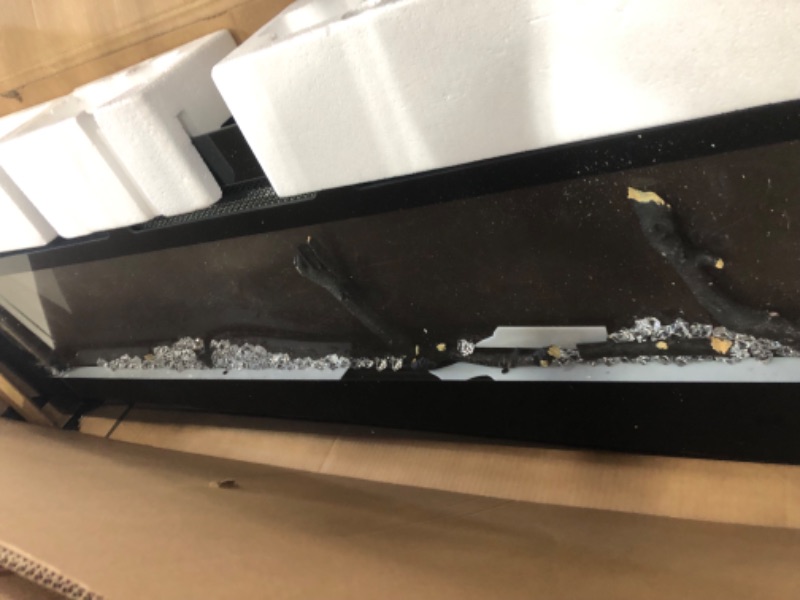 Photo 1 of ** PARTS ONLY ** 
Sweetcrispy 60" Electric Fireplace Wall Mounted or Recessed Insert, 1500W/750W Freestanding Fireplaces Heater with Remote Control,13 Adjustable Flame Color, 12H Timer, Touch Screen