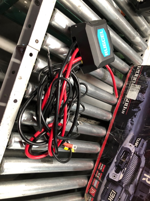 Photo 1 of ***DAMAGED - INCOMPLETE - SEE COMMENTS***
RUGCEL 13500lb New Waterproof Electric Synthetic Rope Winch 12V with Hawse Fairlead,2 in 1 Wireless Remote Control, Wired Control,Double Color Rope,for Truck SUV