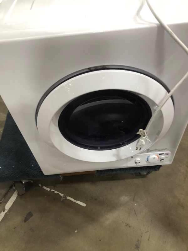 Photo 1 of ***FINAL SALE/PARTS ONLY ITEM*** Euhomy 110V Portable Clothes Dryer 850W Compact Laundry Dryers 1.5 cu.ft Front Load Stainless Steel Electric Dryers Machine with Stainless Steel Tub for Apartment,RVs,Dorms,White Easy Control