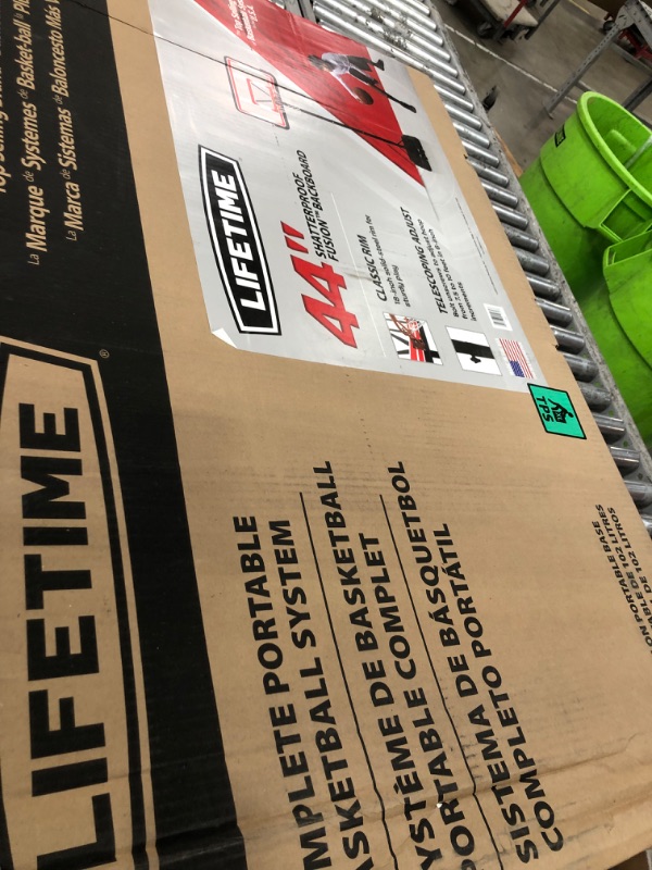 Photo 1 of Lifetime Adjustable Shatterproof Fusion Portable Basketball Hoop, 44-Inch Backboard