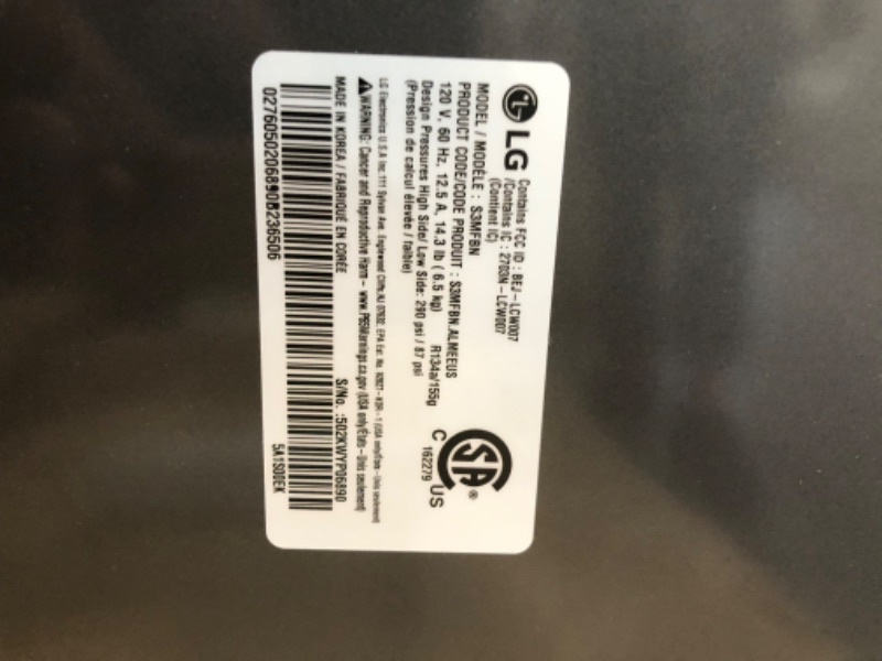 Photo 1 of ** Glass door is shattered ** LG Styler Steam Closet | Clothes Steamer for Garments and Household Item Care | Sanitize, Deodorize, Freshen & Dry with Steam Technology & Moving Hangers| Easy Install | Wi-Fi enabled| Mirror (S3MFBN)