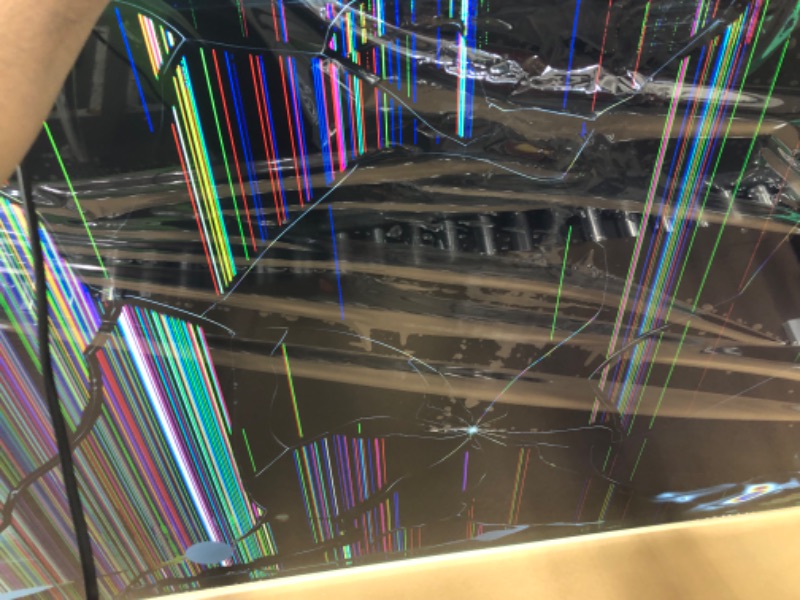 Photo 1 of ** BROKEN SCREEN, FINAL SALE ** 70Inch 4K LED Smart TV with Google TV, Google Play and Chromecast Built-in, HDR 10, Dolby Audio, Voice Remote, Compatible with Bluetooth, Streaming UHD Television Black
