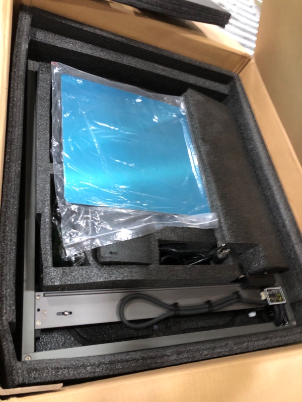 Photo 1 of (PARTS) (NOT A COMPLETE SET) (Item is not only missing the cover but the laser, base, air hose, etc.) Creality Laser Engraver Enclosed, Falcon2 Pro 60W Output Laser Engraving Machine, 25000mm/min Speed Laser Cutter with Air Assist, Auto Fan, Camera Positi