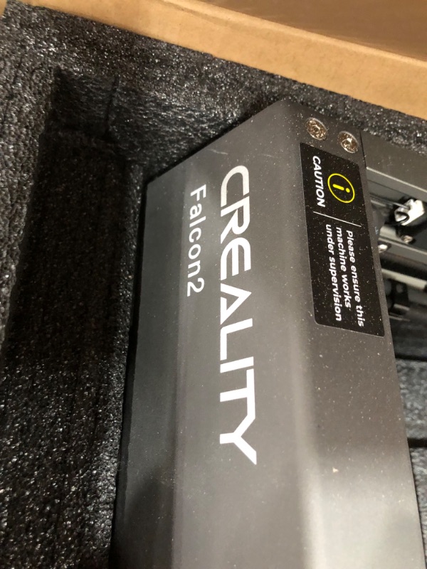 Photo 1 of (PARTS) (NOT A COMPLETE SET) (Item is not only missing the cover but the laser, base, air hose, etc.) Creality Laser Engraver Enclosed, Falcon2 Pro 60W Output Laser Engraving Machine, 25000mm/min Speed Laser Cutter with Air Assist, Auto Fan, Camera Positi