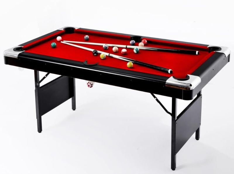 Photo 1 of 
GOCAPTAIN 6FT Pool Table, Billiards Table, Portable Foldable Pool Table, Red