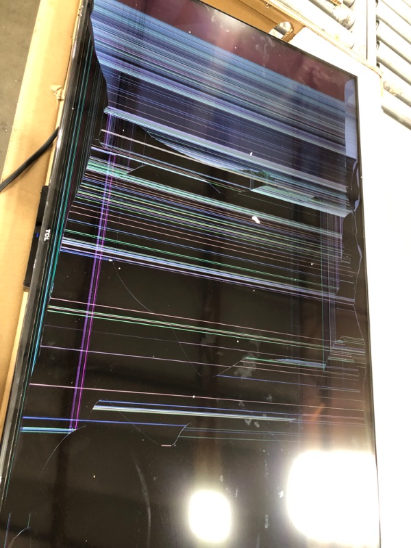 Photo 1 of ** BROKEN SCREEN ** TCL 43-Inch Class S4 4K LED Smart TV with Roku TV (43S450R, 2023 Model), Dolby Vision, HDR, Dolby Atmos, Works with Alexa, Google Assistant and Apple HomeKit Compatibility, Streaming UHD Television