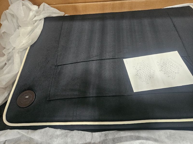 Photo 1 of ** ONLY BOX 2 OF 2 IS INCLUDED ** Marsail Sofa Bed, 3-in-1 Pull Out Couch with USB Charging, Storage Pockets & Adjustable Backrest, Sleeper Sofa for Small Spaces, Easy Conversion, Couch for Living Room or Office, Black