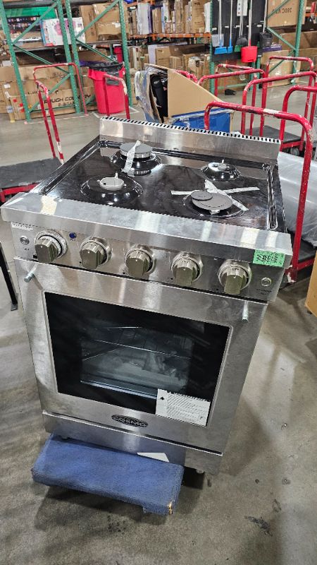 Photo 1 of ***PARTS ONLY***COSMO COS-EPGR244 24 in. Haven Collection 3.73 cu. ft. Gas Range with 4 Sealed Burners, Cast Iron Grates, Convection Oven, Stainless Steel