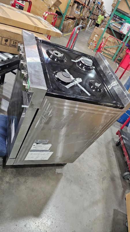Photo 1 of ***PARTS ONLY***COSMO COS-EPGR244 24 in. Haven Collection 3.73 cu. ft. Gas Range with 4 Sealed Burners, Cast Iron Grates, Convection Oven, Stainless Steel