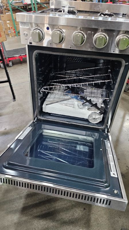 Photo 1 of ***PARTS ONLY***COSMO COS-EPGR244 24 in. Haven Collection 3.73 cu. ft. Gas Range with 4 Sealed Burners, Cast Iron Grates, Convection Oven, Stainless Steel
