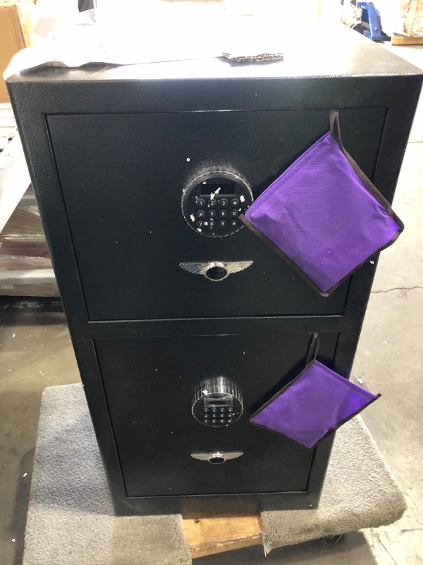 Photo 1 of 8.6 Cuft Heavy Duty Safe Box, Extra Large Home Safe With Fireproof Waterproof Bag, Double DOOR, HIDDEN LOCK BOX, Smart Alert, Anti-Theft Digital Security Document Safes Box For Money Business Office