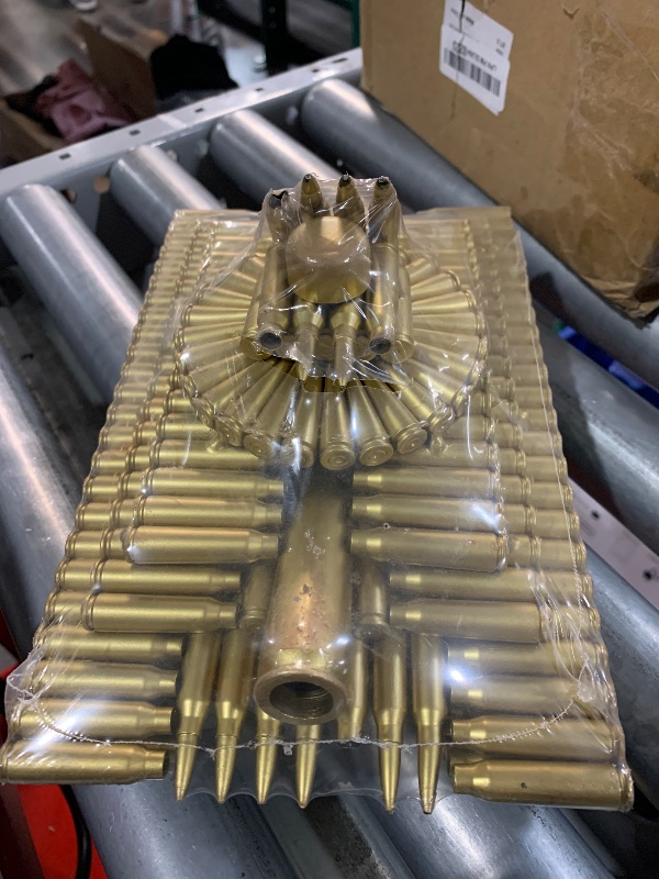Photo 1 of (see all images) Ingpro  Shell Casing Shaped Army Tank Metal Sculpture, Army Gift for Men