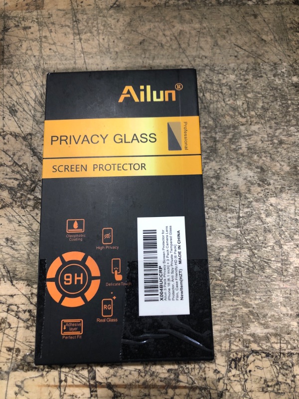 Photo 1 of Ailun 3 Pack Privacy Screen Protector for iPhone 16 [6.1 inch] + 3 Pack Camera Lens Protector, Anti Spy Private Tempered Glass Film, Case Friendly, [9H Hardness] - HD [6 Pack]