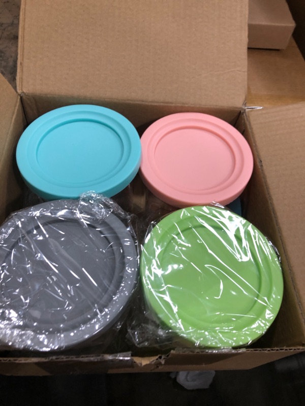 Photo 1 of 4 Pack Creami Pint Containers and Lids for Ninja, Compatible with Ninja NC299 NC300 Series Creami Maker Maker Machine Accessories, BPA Free & Dishwasher Safe, Assorted Colors
