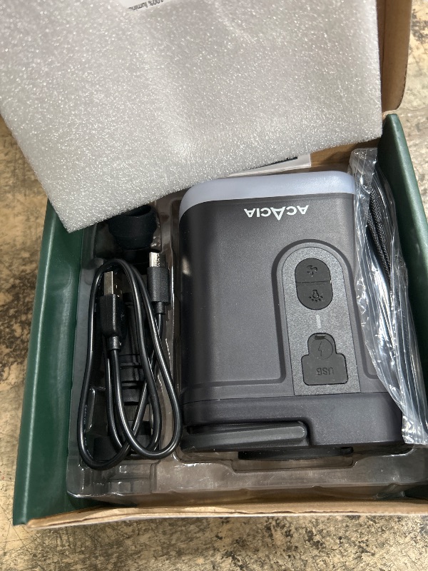 Photo 1 of ACACIA Portable Air Pump for ACACIA Sleeping Pad, Rechargeable 4000mAh Battery Air Mattress Pump with Camping Light, Electric Air Pump for Inflatables with 5 Nozzles, Camping, Hiking, Pool, 4.8kPa