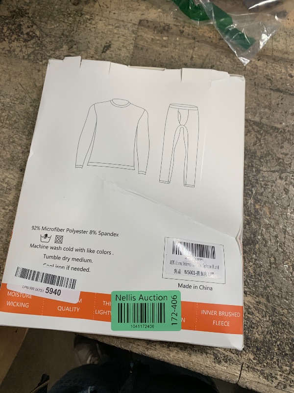 Photo 1 of WEERTI Thermal Underwear for Men Long Johns with Fleece Lined, Base Layer Men Cold Weather Top Bottom Black
SMALL