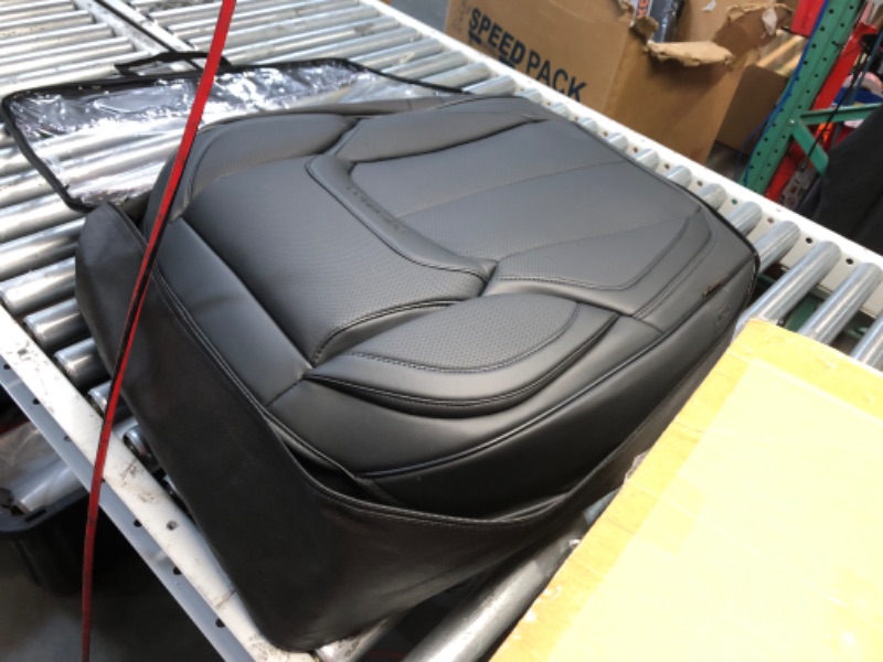 Photo 1 of ***DAMAGED - SLASHED WITH BOX CUTTER - SEE PICTURES - LIKELY MISSING PARTS***
Coverado Car Seat Covers Full Set, Seat Covers for Cars, Black Car Seat Cover, Car Seat Protector Waterproof, Nappa Leather Car Seat Cushion, Car Seat Covers Front Seats and Bac