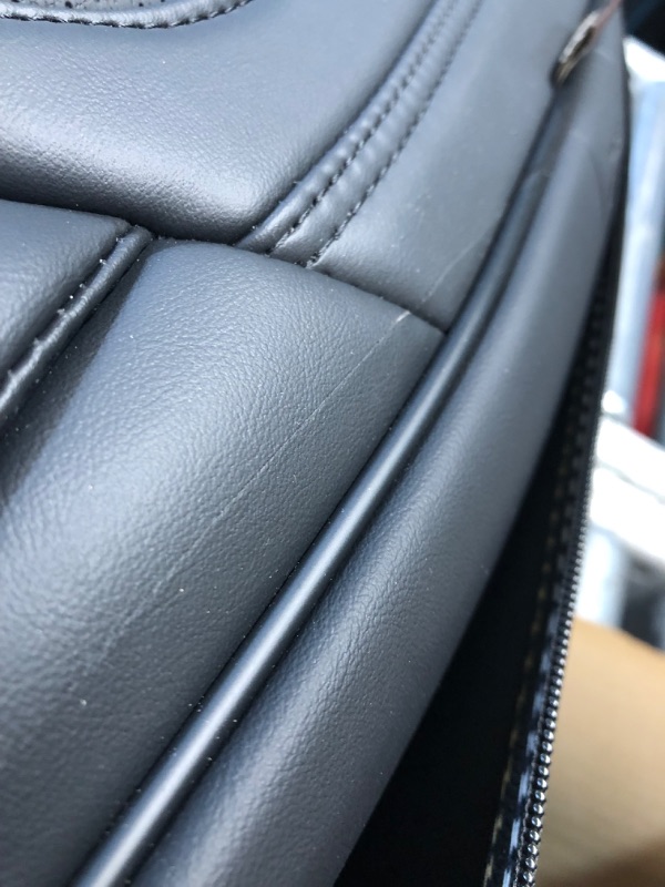 Photo 1 of ***DAMAGED - SLASHED WITH BOX CUTTER - SEE PICTURES - LIKELY MISSING PARTS***
Coverado Car Seat Covers Full Set, Seat Covers for Cars, Black Car Seat Cover, Car Seat Protector Waterproof, Nappa Leather Car Seat Cushion, Car Seat Covers Front Seats and Bac