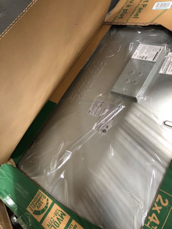 Photo 1 of Lithonia Lighting CPANL 2x4 LED Flat Panel Light, 2 Ft. x 4 Ft. LED Light Panel, Ceiling Lighting Fixture, 4000/5000/6000 Adjustable Lumens, 3500K/4000K/5000K Switchable CCT, White