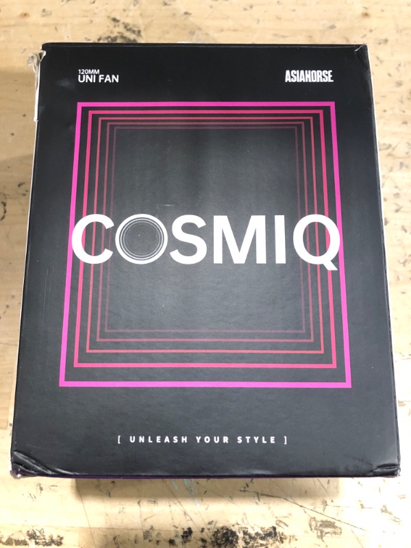 Photo 1 of AsiaHorse COSMIQ-RE-Black 120mm UNI Fan, Infinity Mirror FDB Reverse Fan with 5V 3-PIN Connector and Small Controller, Daisy Chain PWM PC RGB Fans for Cases CPU Liquid Coolers, 3Pack