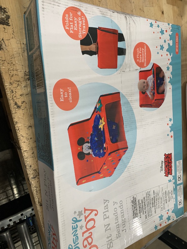 Photo 1 of Disney Mickey Mouse Sit N Play Portable Activity Seat for Babies by Delta Children – Floor Seat for Infants, 17.5x21x14 Inch (Pack of 1)