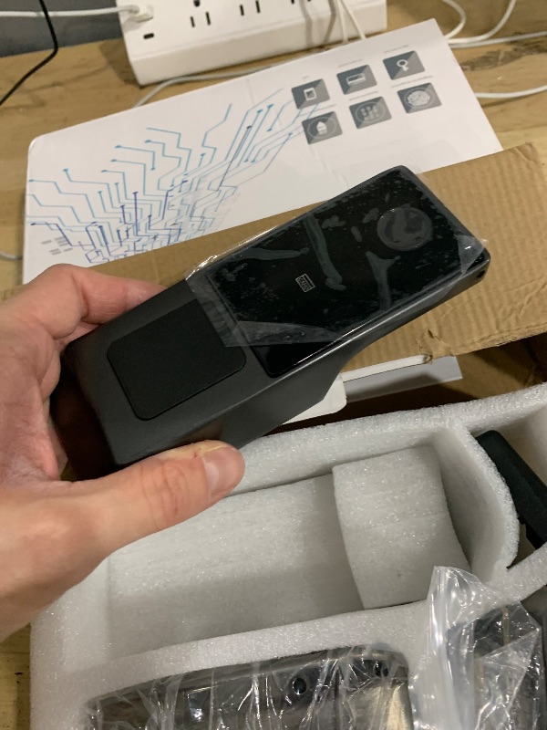 Photo 1 of smart latch double gate lock, electronic gate latch for outdoor fence, waterproof keyless smart rim lock, electric double sided keypad locks, Fingerprint, Passcode, Key, IC Card, Tuya App