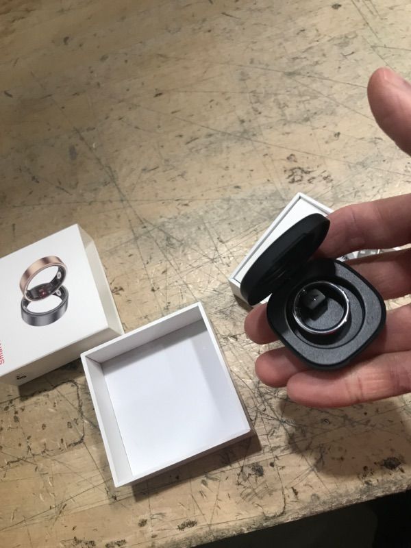 Photo 1 of 2025 Upgrade Smart Ring Health Tracker for Men Women - IP68 Waterproof Fitness Ring with Sleep Tracker/Heart Rate/Blood Oxygen/Steps/Distance/Calories,Air Shutter,Charging case Up to 7-Day, Silver #8