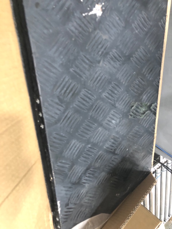 Photo 1 of *(Heavily used, dented, dirty)*&TBAPFS 39 Inch Aluminum Trailer Tongue Tool Box 5 Bar Tread Wide Utility ToolBox for Pick Up Truck RV Storage Organizer Tool Box with Lock and Keys - 39"X16.5"X12" Black