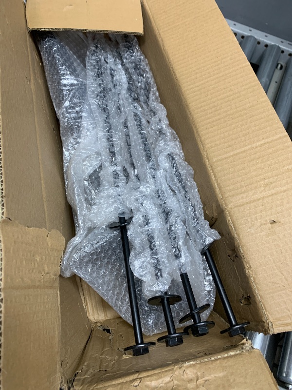 Photo 1 of LADECH 4x4 Fence Post Anchor Ground Spike 24” Length with Ground Anchors Screw in - Metal Black Powder Coated – Mailbox Post Anchors – Fit 3.5x3.5 Standard (Black - 1 Pc)