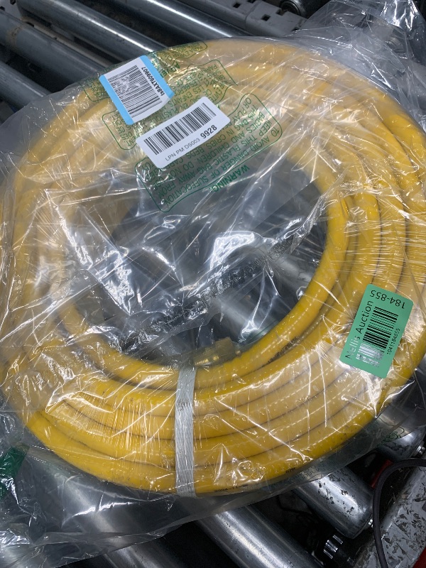 Photo 1 of 100FT 1/2 '' Flexible Gas Line,CSST Corrugated Stainless Steel Tubing,Natural Gas Line Pipe Propane Conversion Kit Grill Hose with 2 Male Adapter Fittings