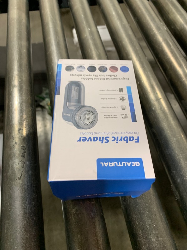 Photo 1 of BEAUTURAL Fabric Shaver and Lint Remover, Sweater Defuzzer with 2-Speeds, 2 Replaceable Stainless Steel Blades, Battery Operated, Remove Clothes Fuzz, Lint Balls, Pills, Bobbles Gray