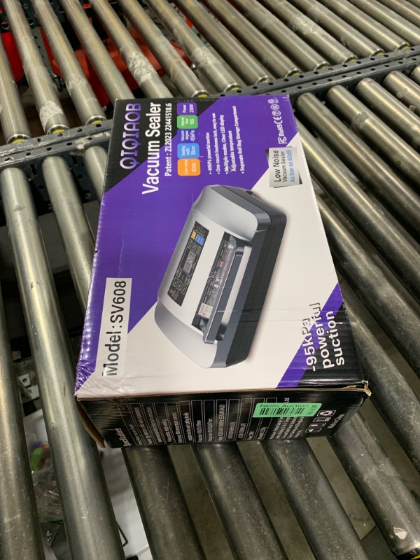 Photo 1 of 95kpa Vacuum Sealer Machine,Commercial Full Automatic Food Sealer,Powerful Sealing System with Double Heat Seal,Bags Storage, Easy-Lock Handle,Build-in Cutter,1 Bag Rolls and 10 pcs Pre-cut Bags(Grey)