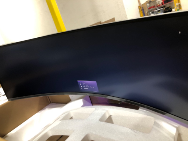 Photo 1 of LG 49" UltraGear DQHD (5120x1440) Curved Gaming Monitor, 240Hz, 1ms, VESA DisplayHDR 1000, HDMI 2.1, DisplayPort, 4-Pole HP Out DTS HP:X, AMD FreeSync Premium Pro, Tilt/Swivel/Height Stand, Black