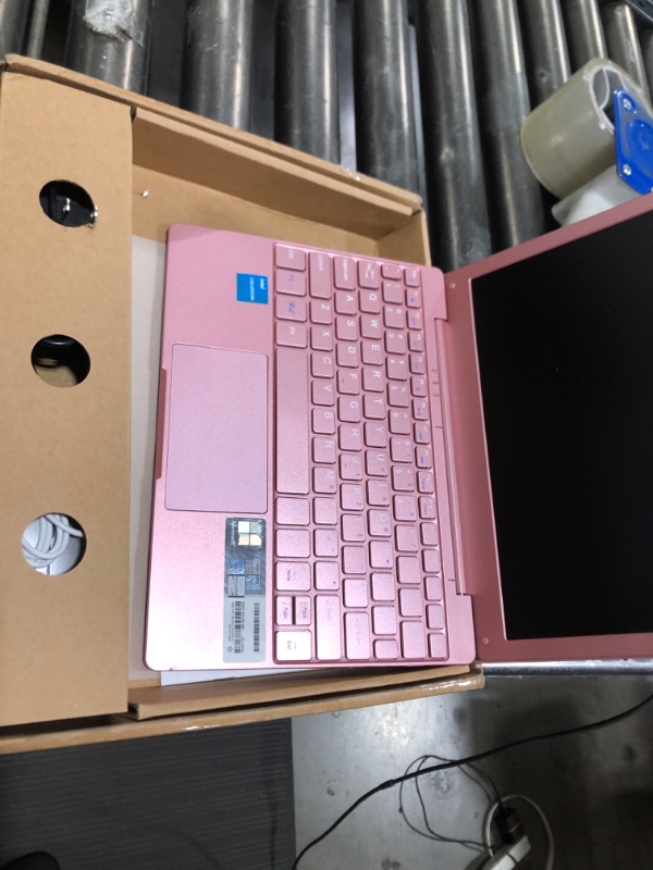 Photo 1 of HBESTORE Mini Laptop,10.1Inch 8GB RAM 128GB SSD,IPS Display with Intel Celeron N4020 Processor (up to 2.8Ghz),Lightweight and Powerful with Windows 11 OS Small Computer. (Rose Gold)