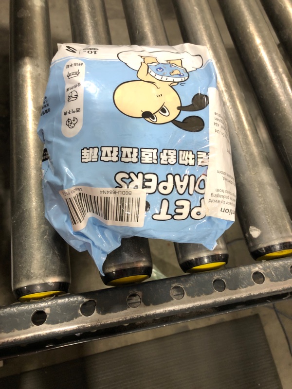 Photo 1 of Disposable Dog Diapers Absorbent Soft Puppy Doggie Diapers for Female Dogs with Stretchy Waist Puppy Diaper in Heat Period Excitable Urination (S 10PCS)