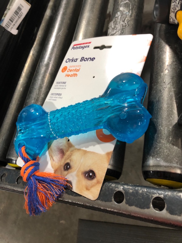 Photo 1 of Petstages Orka Bone Royal Blue Treat-Dispensing Dog Chew Toy