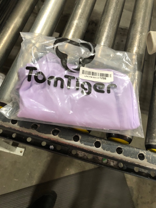 Photo 1 of TomTiger Workout Shorts for Women High Waist Gym Fitness Running Yoga Bike Active Exercise Women's Short Tummy Control 5" (L, Lavender)