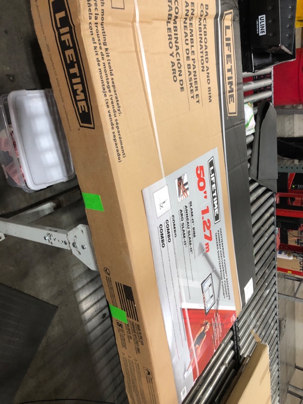 Photo 1 of 50 Inch Shatterproof Fusion Backboard and Rim Combo, Mounting Kit Sold Separately