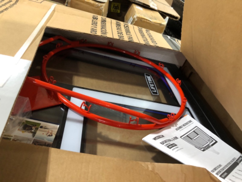 Photo 1 of 50 Inch Shatterproof Fusion Backboard and Rim Combo, Mounting Kit Sold Separately