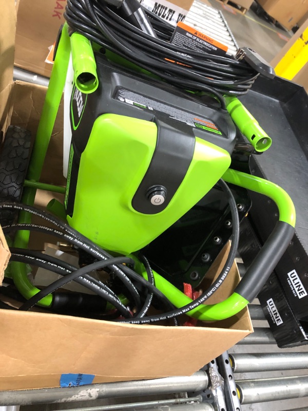 Photo 1 of Greenworks Pro Brushless 3000 PSI (CSA Certified) 2.0 GPM Max / 1.1 GPM Electric Pressure Washer (Rugged Steel Frame, 25 FT Hose, 35 FT GFCI Power Cord)