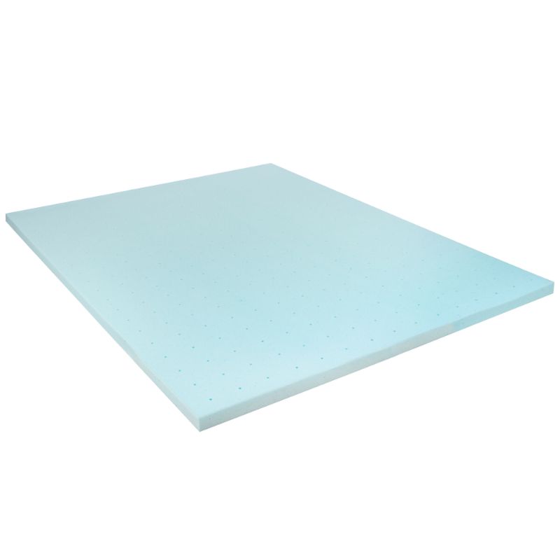 Photo 1 of Flash Furniture Capri Comfortable Sleep 2' Hypoallergenic Cool Gel Memory Foam Mattress Topper, Blue - Queen
