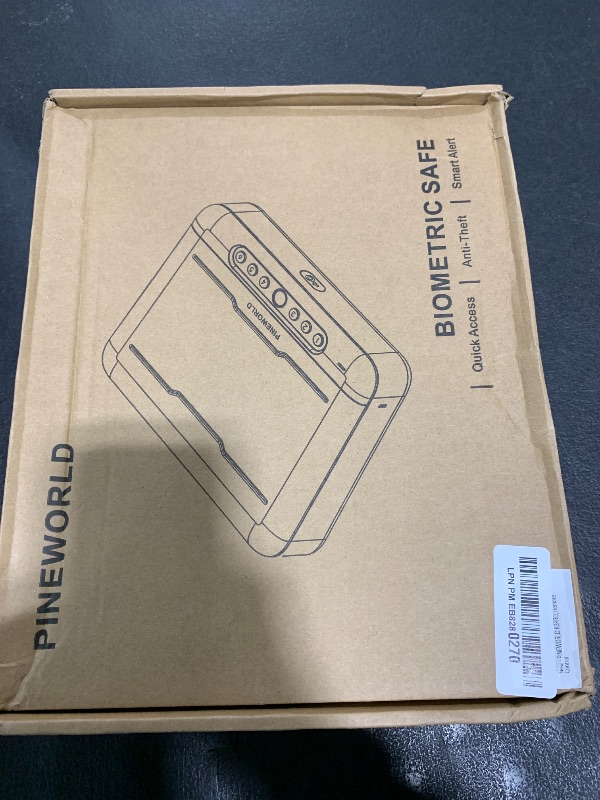 Photo 1 of PINEWORLD Biometric Gun Safe For Handgun, 4 Quick-Access Unlock APP|Fingerprint|Passcode|Key with Voice Prompt,Pistol Locker For Nightstand/Office/Car, Remote Control